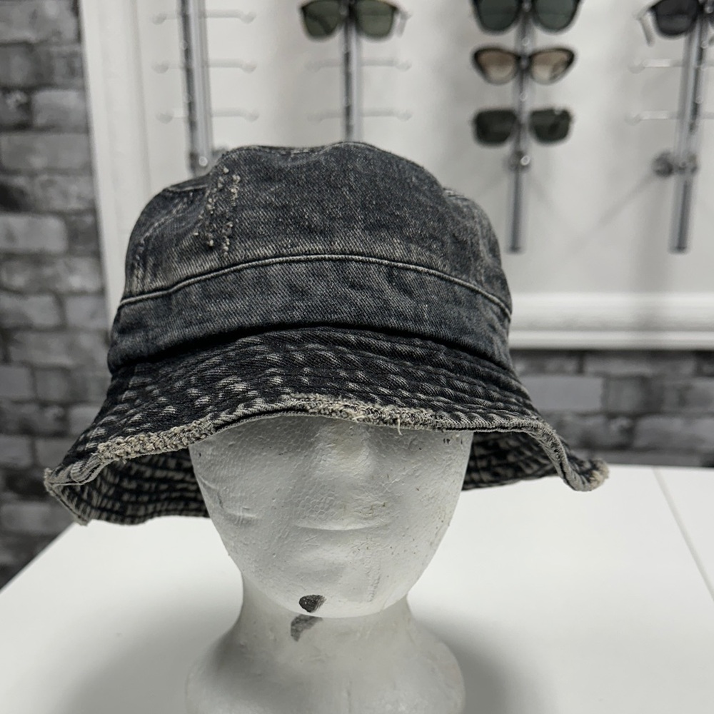 Stylish Black Denim Bucket Hat